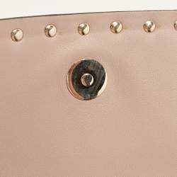 Valentino Neon Yellow Leather Rockstud Flap Wristlet Clutch