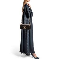 Pre Owned Valentino Bronze Leather Medium Loco Shoulder Bag