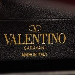 Pre Owned Valentino Black Quilted Leather Roman Stud Top Handle Bag