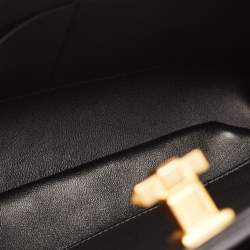 Pre Owned Valentino Black Quilted Leather Roman Stud Top Handle Bag