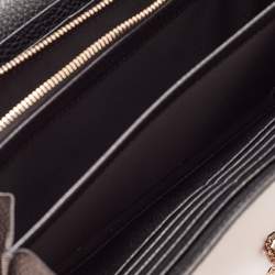 Pre Owned Valentino Black Leather Rockstud Envelope Wallet on Chain