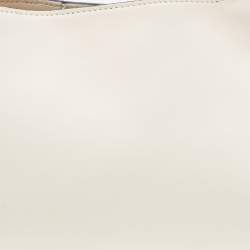 Pre Owned Valentino Off-White Leather 04 Rouches Edition Atelier Hobo