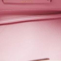 Valentino Pink Leather Mini Roman Stud Top Handle Bag