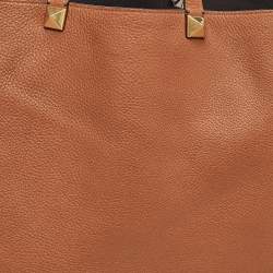 Pre Owned Valentino Brown/Black Leather Identity Reversible Tote
