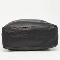 Pre Owned Valentino Brown/Black Leather Identity Reversible Tote