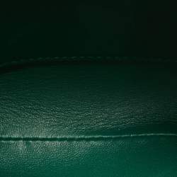 Pre Owned Valentino Green Quilted Leather Small Roman Stud Top Handle Bag