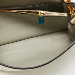 Pre Owned Valentino Ivory Leather Stud Sign Shoulder Bag