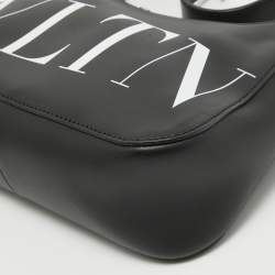 Pre Owned Valentino Black Leather Small VLTN Hobo