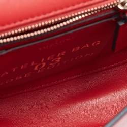 Pre Owned Valentino Rosso Red Leather 03 Rose Edition Atelier Crossbody Bag