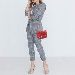 Pre Owned Valentino Rosso Red Leather 03 Rose Edition Atelier Crossbody Bag