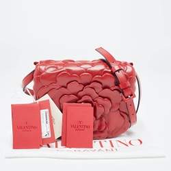 Pre Owned Valentino Rosso Red Leather 03 Rose Edition Atelier Crossbody Bag