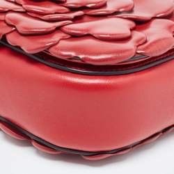 Pre Owned Valentino Rosso Red Leather 03 Rose Edition Atelier Crossbody Bag