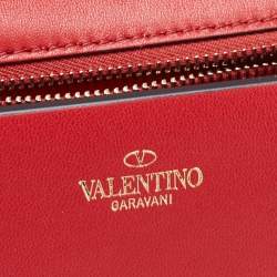 Pre Owned Valentino Rosso Red Leather 03 Rose Edition Atelier Crossbody Bag