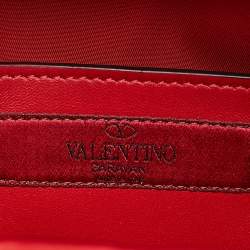 Valentino Red Quilted Nylon and Leather Mini Rockstud Spike Backpack