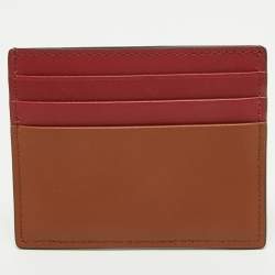 Pre Owned Valentino Multicolor Leather VLogo Card Holder