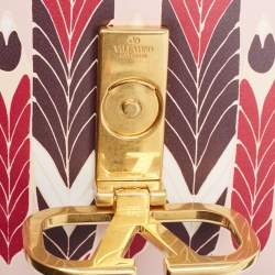 Pre Owned Valentino Pink Printed Leather VLogo Shoulder Bag