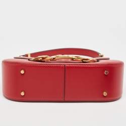 Pre Owned Valentino Red Leather VLogo Chain Bag