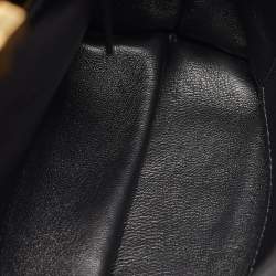 Pre Owned Valentino Black Quilted Leather Medium Roman Stud Top Handle Bag