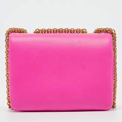 Valentino Pink Leather Micro One Stud Chain Bag
