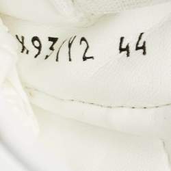 Pre Owned Valentino White Leather Rockstud Low Top Sneakers Size 44