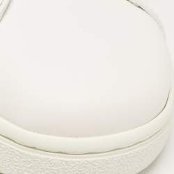 Pre Owned Valentino White Leather Backnet Sneakers Size 36