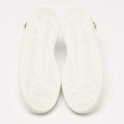 Pre Owned Valentino White Leather Backnet Sneakers Size 36