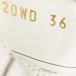 Pre Owned Valentino White Leather Backnet Sneakers Size 36