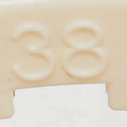 Pre Owned Valentino Off White Rubber VLogo Paltform Slide Sandals Size 38