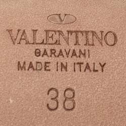 Pre Owned Valentino Blush Pink Patent Leather Rockstud Pumps Size 38