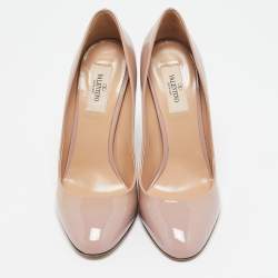 Pre Owned Valentino Blush Pink Patent Leather Rockstud Pumps Size 38