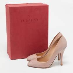 Pre Owned Valentino Blush Pink Patent Leather Rockstud Pumps Size 38