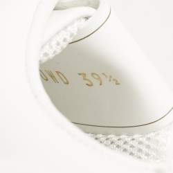 Pre Owned Valentino White Leather Bianco Backnet Low Top Sneakers Size 39.5