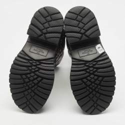 Valentino Black Rubber Atelier 03 Rose Edition Rain Boots Size 37