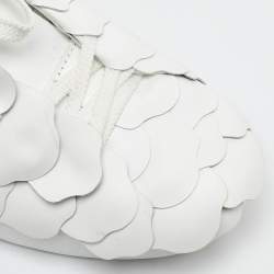 Valentino White Leather Atelier 03 Rose Edition Low Top Sneakers Size 36