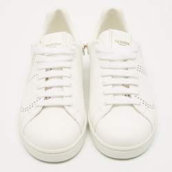 Valentino White Leather Rockstud Sneakers Size 39.5