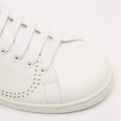 Valentino White Leather Rockstud Sneakers Size 39.5