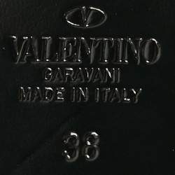 Pre Owned Valentino Cream Leather Roman Stud Flat Sandals Size 38