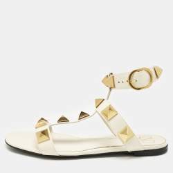 サンダル・ミュール VALENTINO Multicolor leather  sandals Valentino 1973 Rainbow Rockstud Leather Sandals at 1stDibs