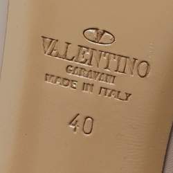 Pre Owned Valentino Pink Leather Rockstud Caged Pumps Size 40