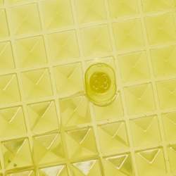 Pre Owned Valentino Yellow Fabric and Rubber Rockstud Thong Ankle Wrap Flats Size 39