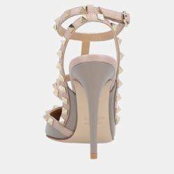 Pre Owned Valentino Rockstud EU 36 Grey Leather Pumps