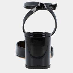 Pre Owned Valentino One Stud EU 38 Black Leather Pumps