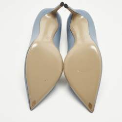 Pre Owned Valentino Blue Leather Rockstud Pumps Size 40