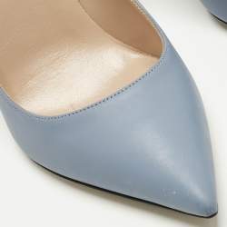 Pre Owned Valentino Blue Leather Rockstud Pumps Size 40