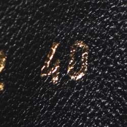 Pre Owned Valentino VLogo Size 40 Black Leather Ankle Length Boots