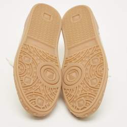 مملوكة مسبقًا حذاء رياضي فالتنيو منخفظ من الأعلى جلد ذهبي مقاس 41