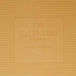 مملوكة مسبقًا Valentino One Stud Size 39 Brown Leather Slide Sandals