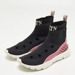 Pre Owned حذاء رياضي فالنتينو في إل تي إن هيروز قماش وجلد متعدد الألوان عنق مرتفع مقاس 39