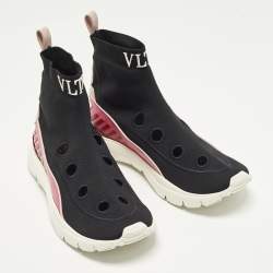 Pre Owned حذاء رياضي فالنتينو في إل تي إن هيروز قماش وجلد متعدد الألوان عنق مرتفع مقاس 39