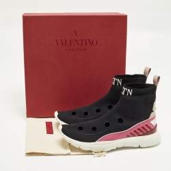 Pre Owned حذاء رياضي فالنتينو في إل تي إن هيروز قماش وجلد متعدد الألوان عنق مرتفع مقاس 39